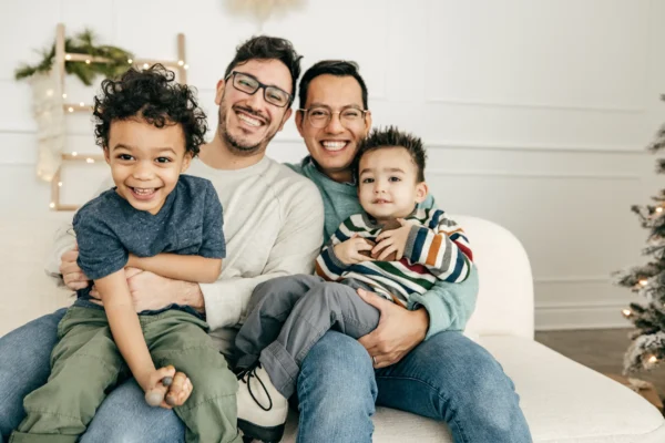 Family together outdoors